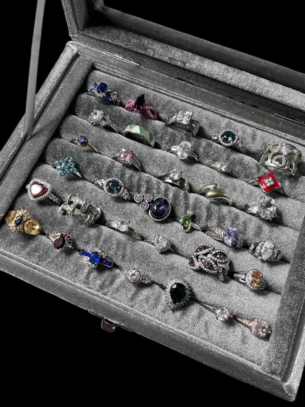Unbranded Size 7-11 Assorted Colorful Statement Rings Collection